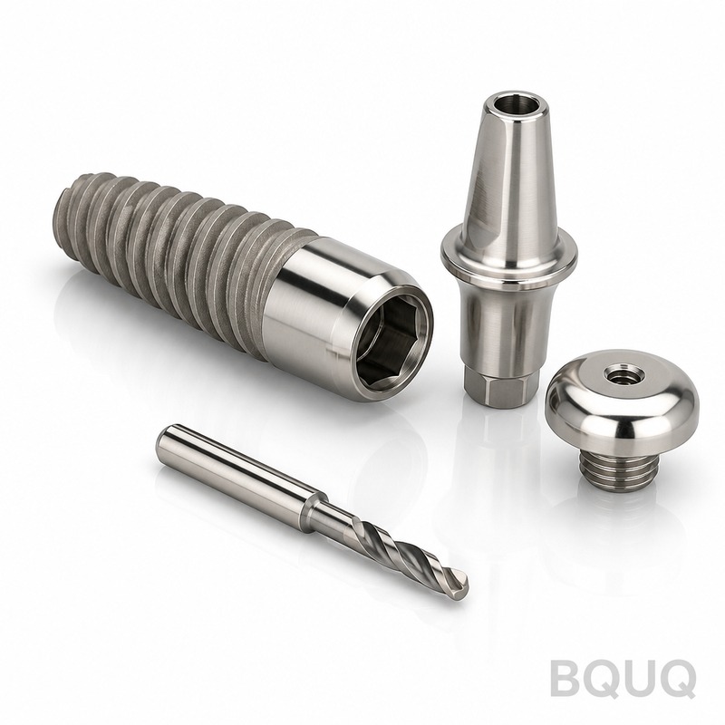CNC-gefräste Dentalimplantat-Teile | BQUQ Präzisio