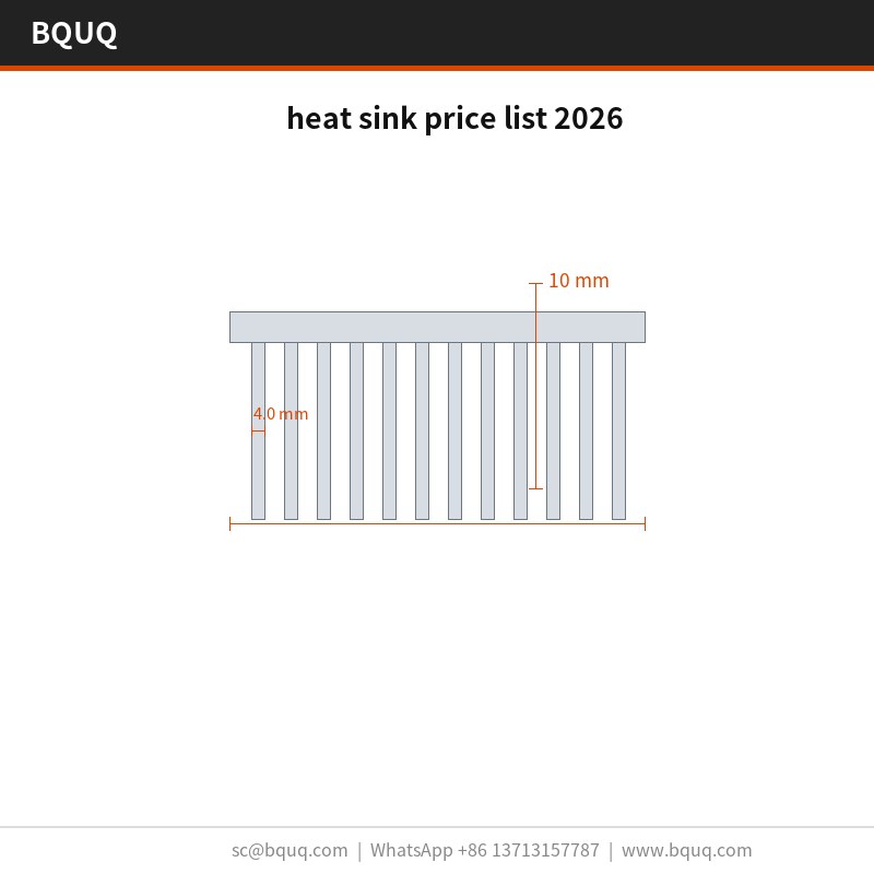 Preisliste für Kühlkörper 2026
