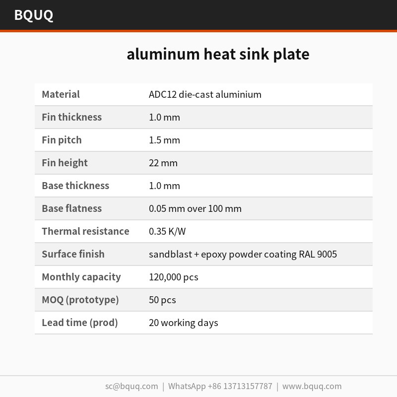 Aluminium-Kühlkörperplatte