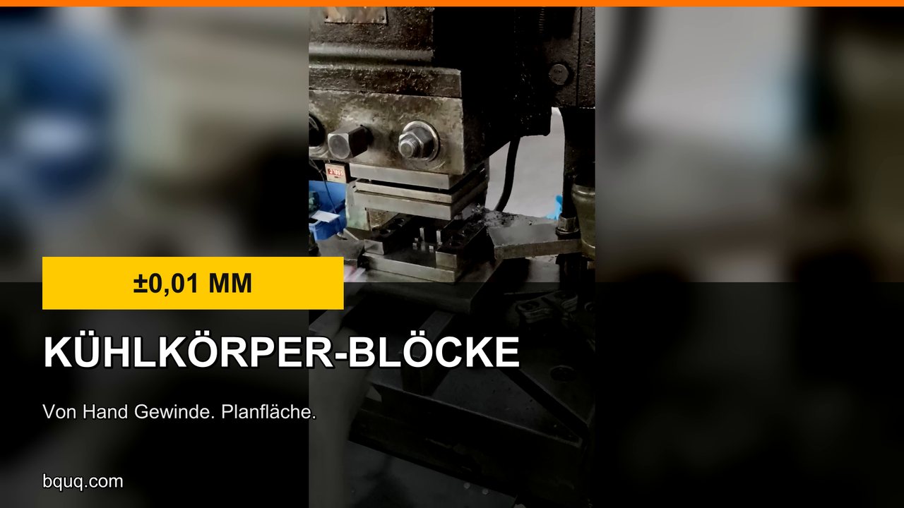 Aluminium-Kühlkörper-Blöcke | Gefräst und Gewinde von Hand M3-M12