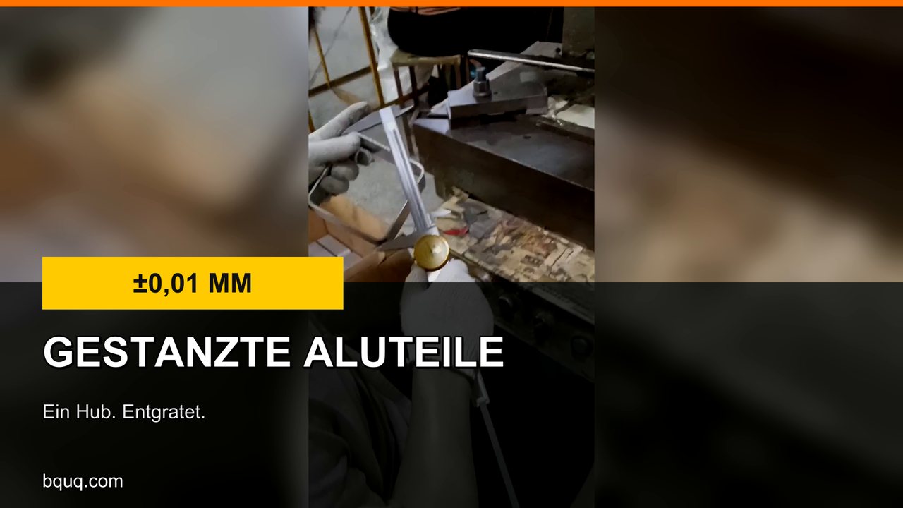 Gestanzte Aluteile | Ein Hub, entgratet, 100 Prozent geprüft